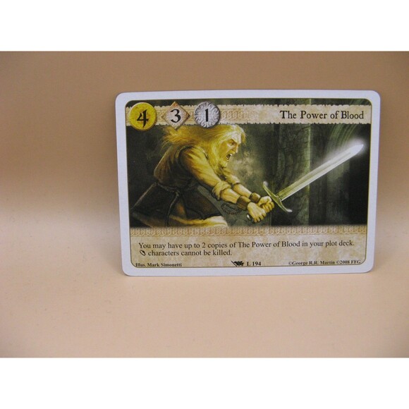 2008 A Game of Thrones Trading Card Game #194 The Power of Blood - Picture 1 of 2